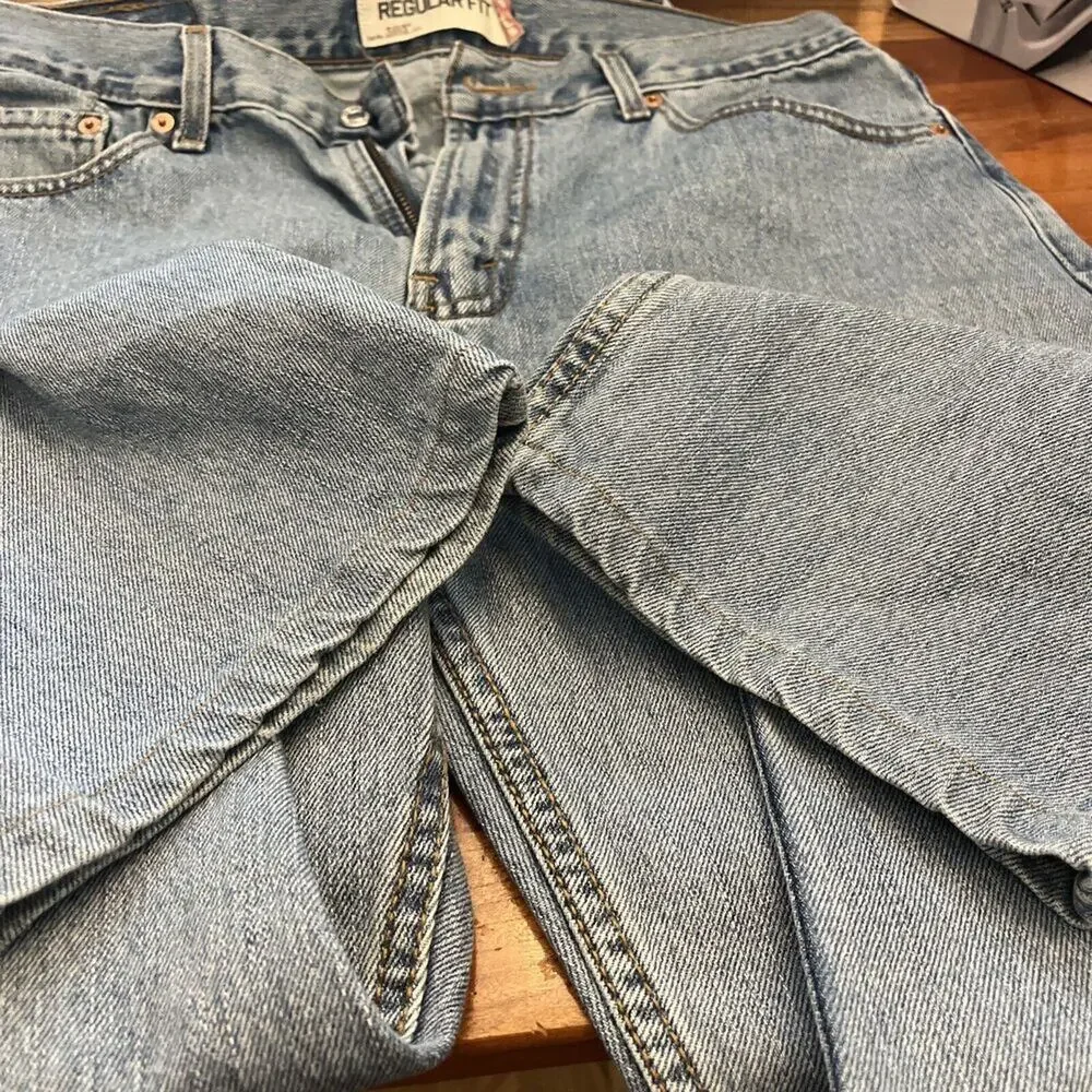 Levi Strauss & Co 505 Size 34x29 Blue Regular Straight Leg Denim Jeans‎ Older